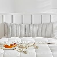 Vista 39 de WARMDERN Juego de 2 fundas de almohada beige tamaño Queen estándar, fundas de almohada de microfibra suave, estilo bohemio texturizadas con cierre