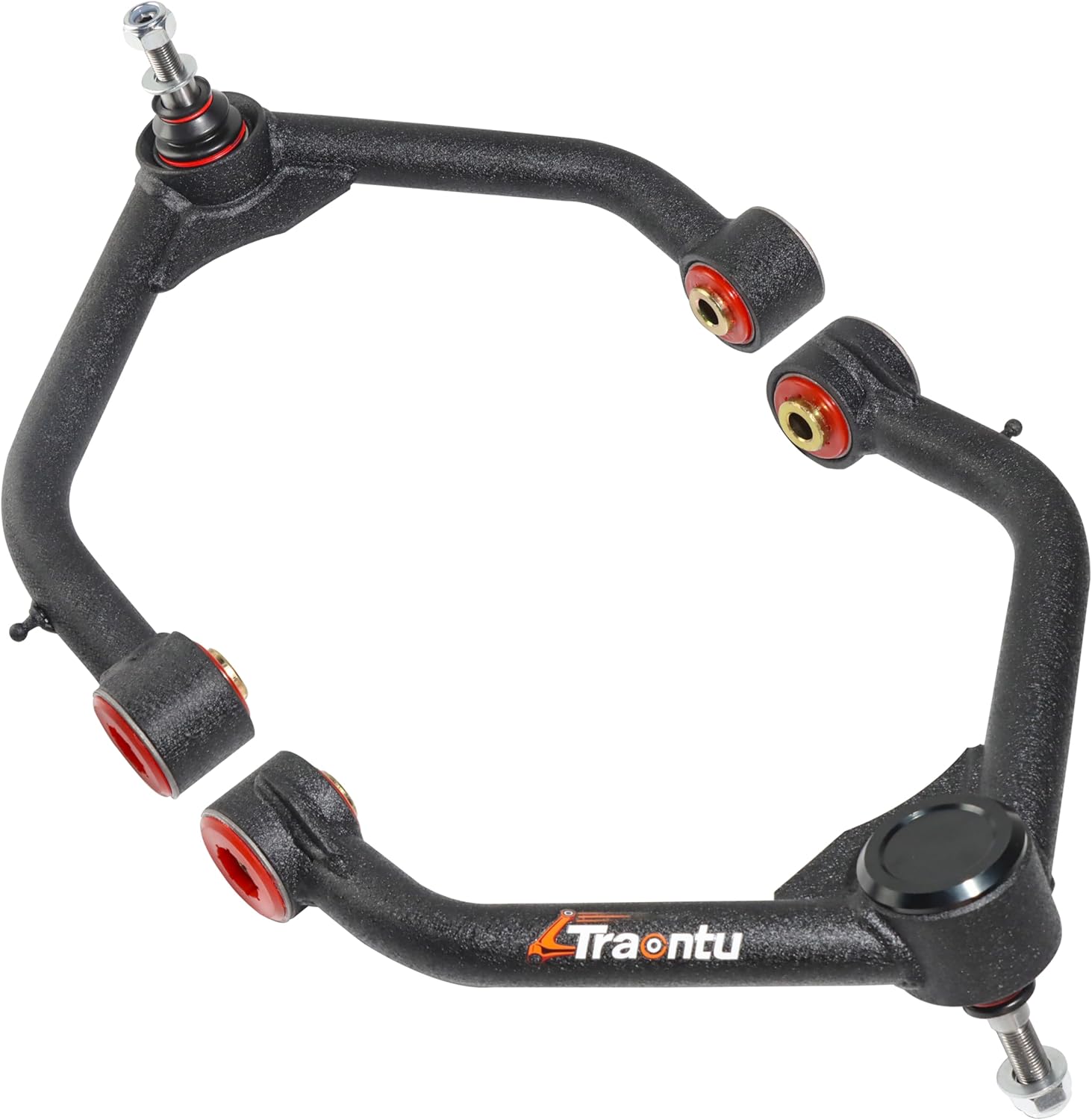 2-4" Lift Front Upper Control Arms for 2009-2024 Ram 1500/Classic, Suspension Tubular Black Arms Alignment Lift 2 to 4” for Dodge, Upgrade Aluminium Cap - Wrinkle Black