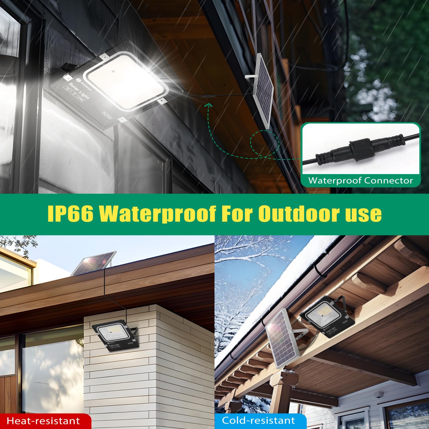 Faro Solare Esterno Aigostar - 8000mAh, Telecomando, 3 Temperature Colore - Foto 5