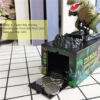 Amazon.co.jp: Lpsdssre 恐竜貯金箱、面白いコイン貯金箱、かわいい