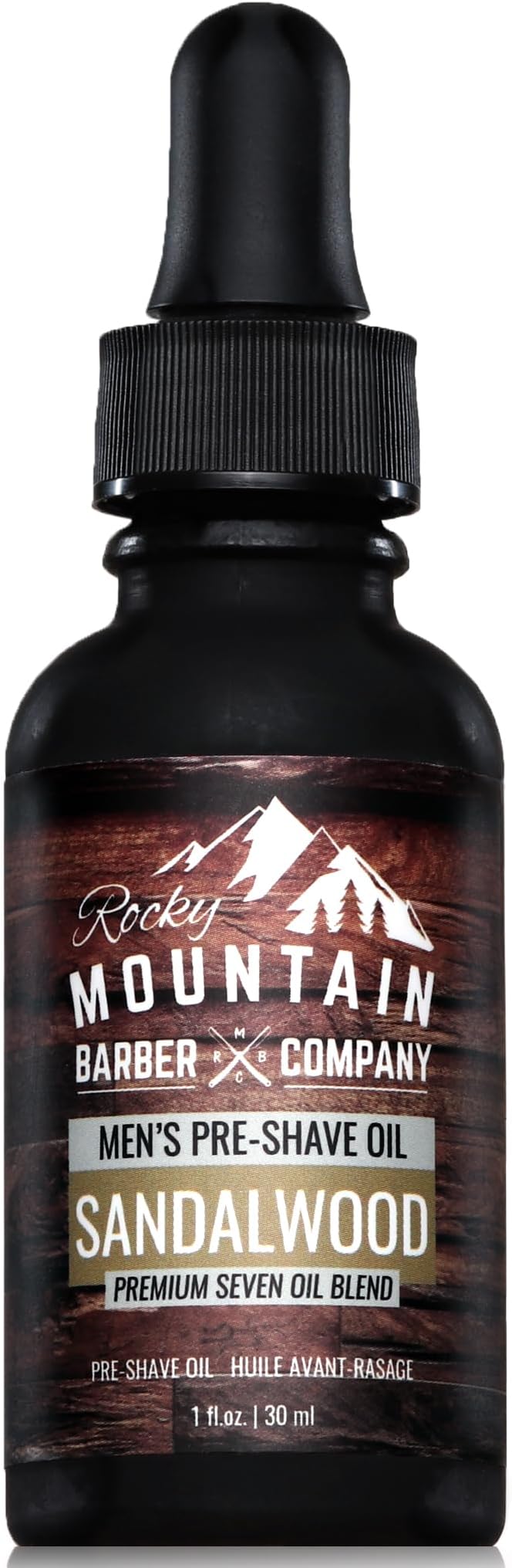 Rocky Mountain Barber Company Pre-Shave Oil Gel With Natural Sandalwood Essential Oil - Hydrating, Anti-inflammatory Oil For Shaving Reduces Irritation For Sensitive Skin & All Skin Types by