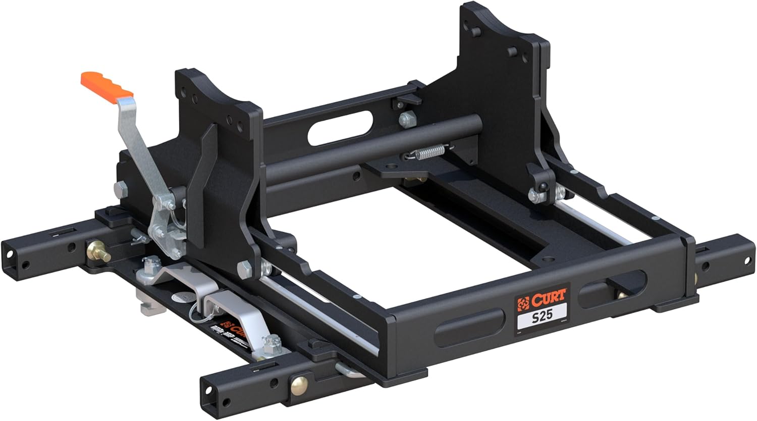 CURT 16679 S25 5th Wheel Slider Kit with Puck System Adapter with Rails, Select Chevy Silverado 2500 HD, 3500 HD, Ford F-250 Super Duty, F-350 Super Duty, F-450 Super Duty, GMC Sierra 2500 HD, 3500 HD