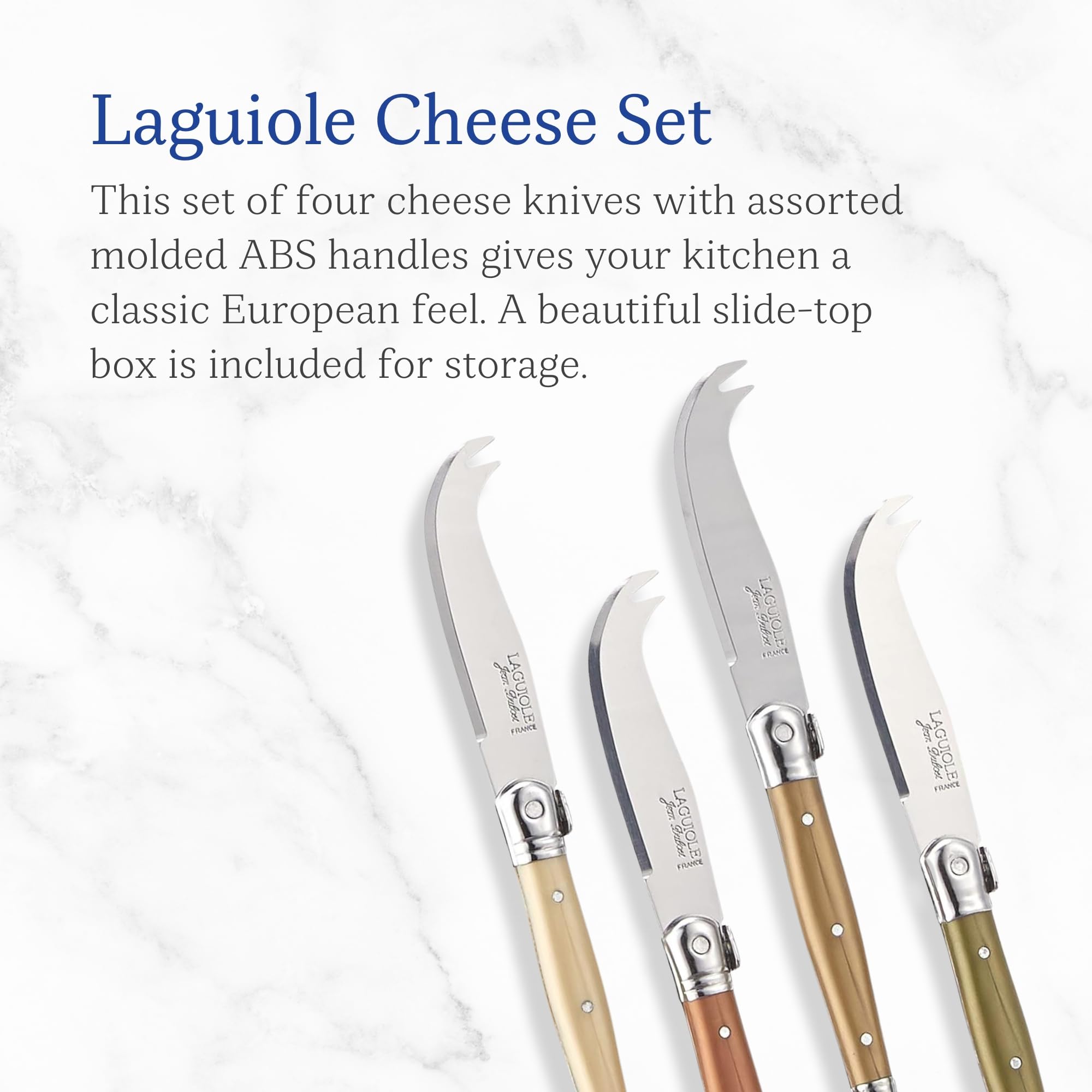 Amazon.com: Jean Dubost Laguiole 4-Piece Cheese Knives Set in
