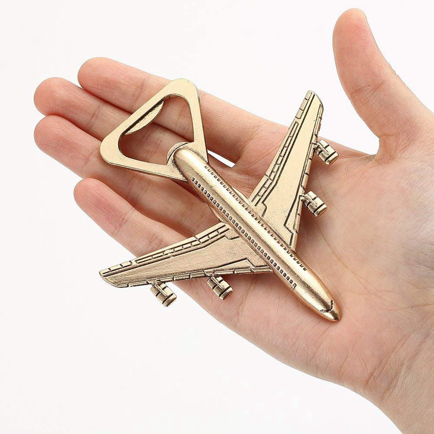Wuden Pack of 60 Airplane Bottle Opener Gift Box Air Plane Travel Beer Bottle Opener Favor Wedding Birthday Decorations