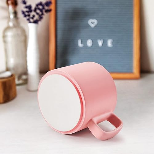 Miniatura 4 de VOBAGA Taza de café de 11 onzas con leche de café de calentamiento de fondo plano para oficina y hogar (verde)