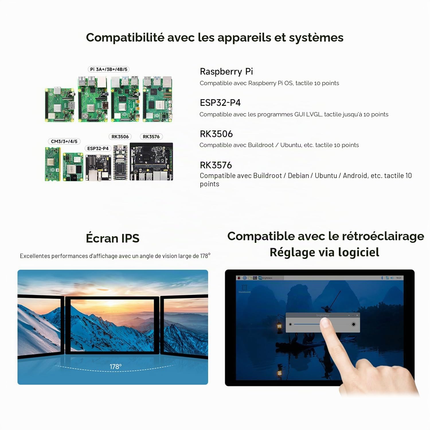 Waveshare 8inch DSI Capacitive Touch Display, Compatible with Raspberry Pi 5/4B/3B/CM3/3+/4, 800x1280, IPS Panel, Optical Bonding Toughened Glass Panel, 10-Point Touch