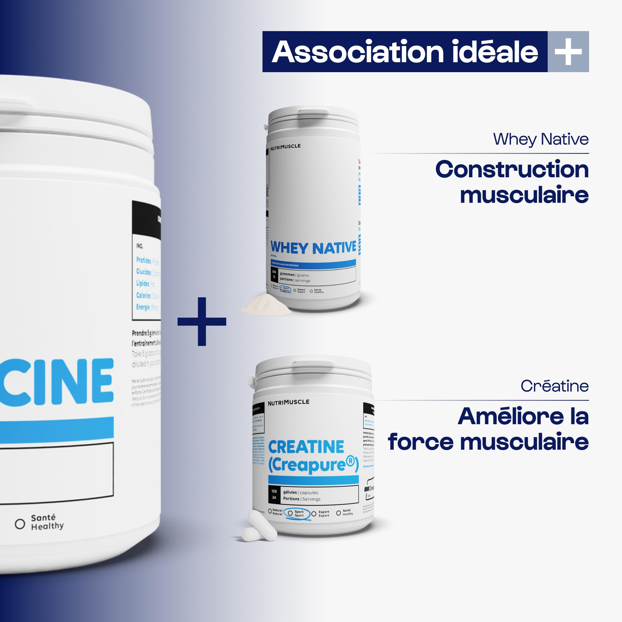 Nutrimuscle - Leucine (L-Leucine) - 300g - Poudre - Effet anabolique fort - Prise de masse - Construction et Récupération Musculaire