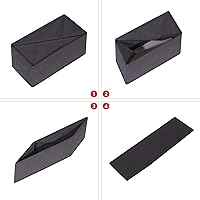 Vista 12 de DIOMMELL 6 Pack Foldable Cloth Storage Box Closet Dresser Drawer Organizer Fabric Baskets Bins Containers Divider for Clothes Underwear Socks Grey