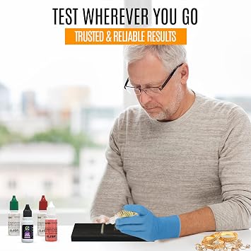 Gold Silver Jewelry Tester Appraisal Kit 10K 14K 18K 22K 24K Test Precious Metals 999 925 Scrap