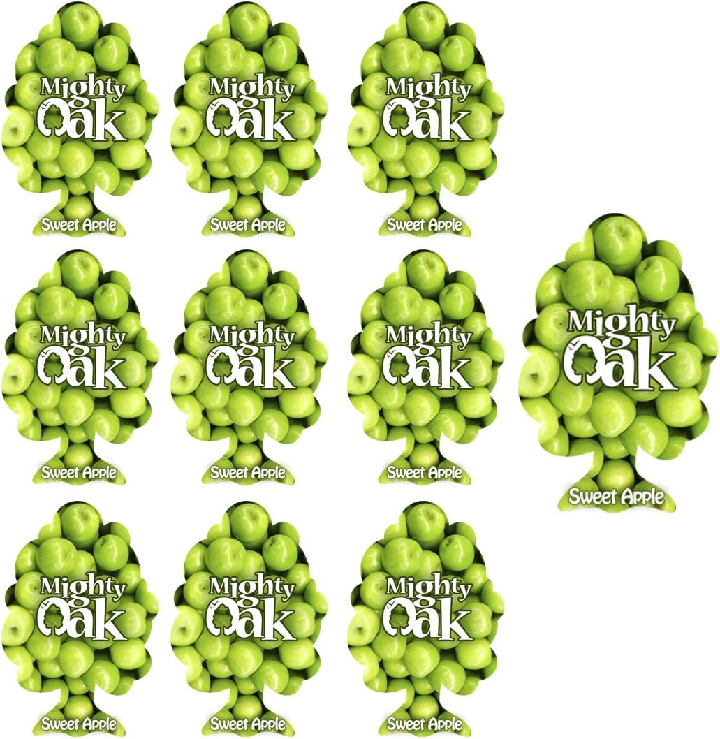 10 x Mighty Oak Air Car Freshener - Sweet Apple