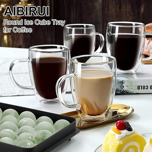 Miniatura 6 de Molde redondo para cubitos de hielo, 33 cubos de hielo para cócteles de 1 pulgada, bandeja circular para cubitos de hielo con tapa, molde para hacer