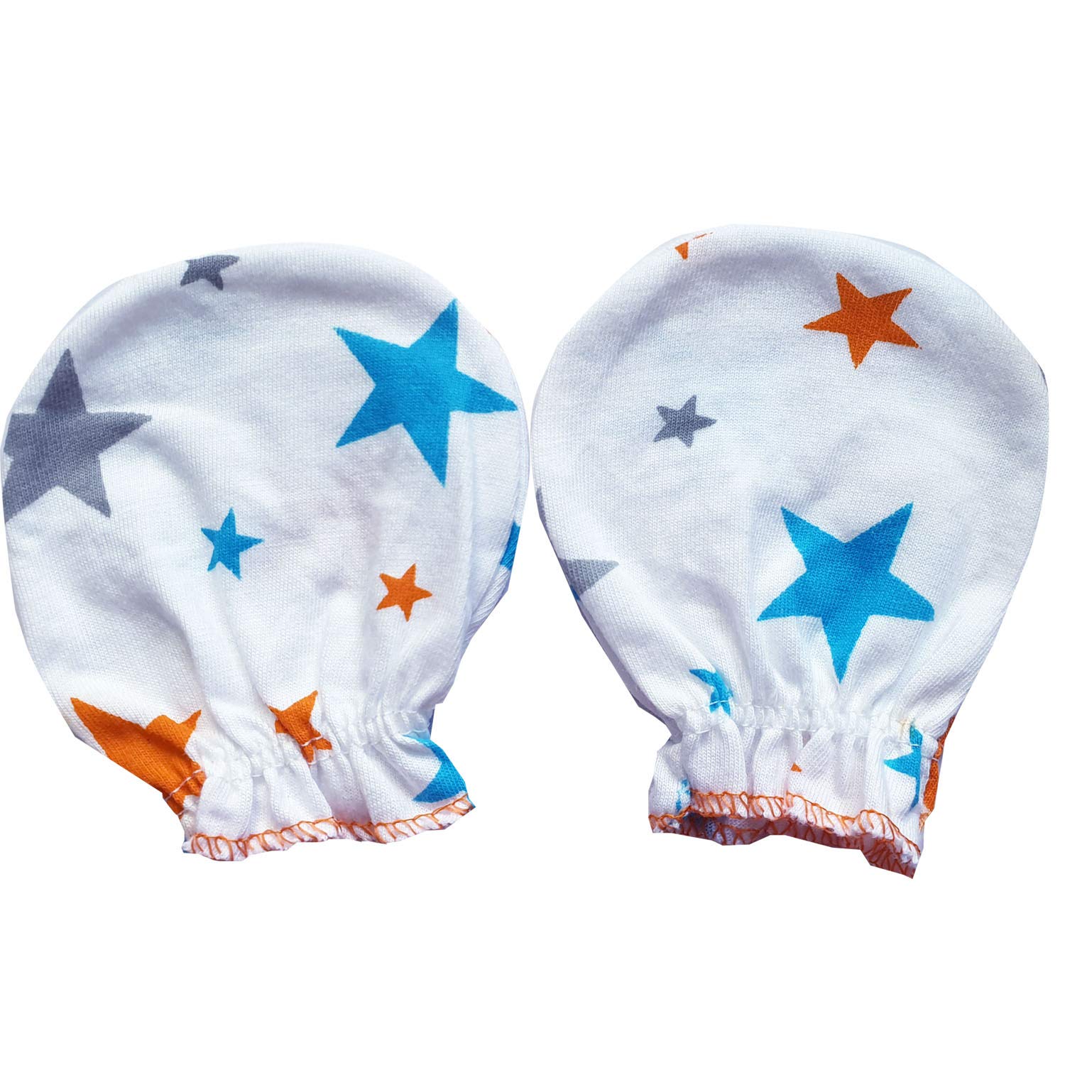 KIDEEZGUILD... Baby Girl's and Baby Boy's Infant Accessories Cotton Soft Cloth Printed Mitten Combo Pack of 6 (Multicolour; 0 to 3 Months) 3