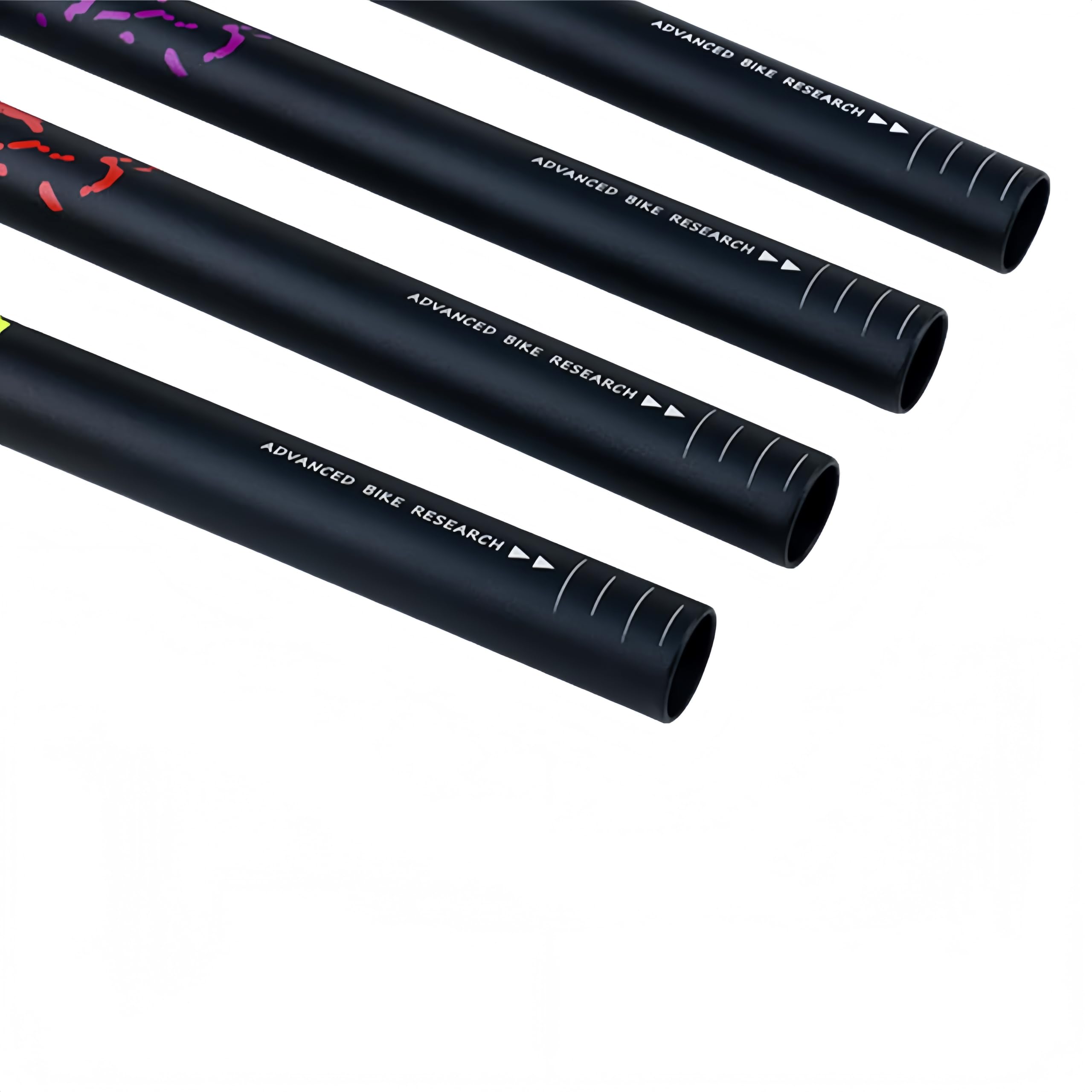 TRKIMAL φ31,8mm Długa kierownica do roweru MTB, 780mm, 55mm Riser Bar, do zjazdu, wyścigów off-road, MTB, BMX (Czarny+Czerwony)