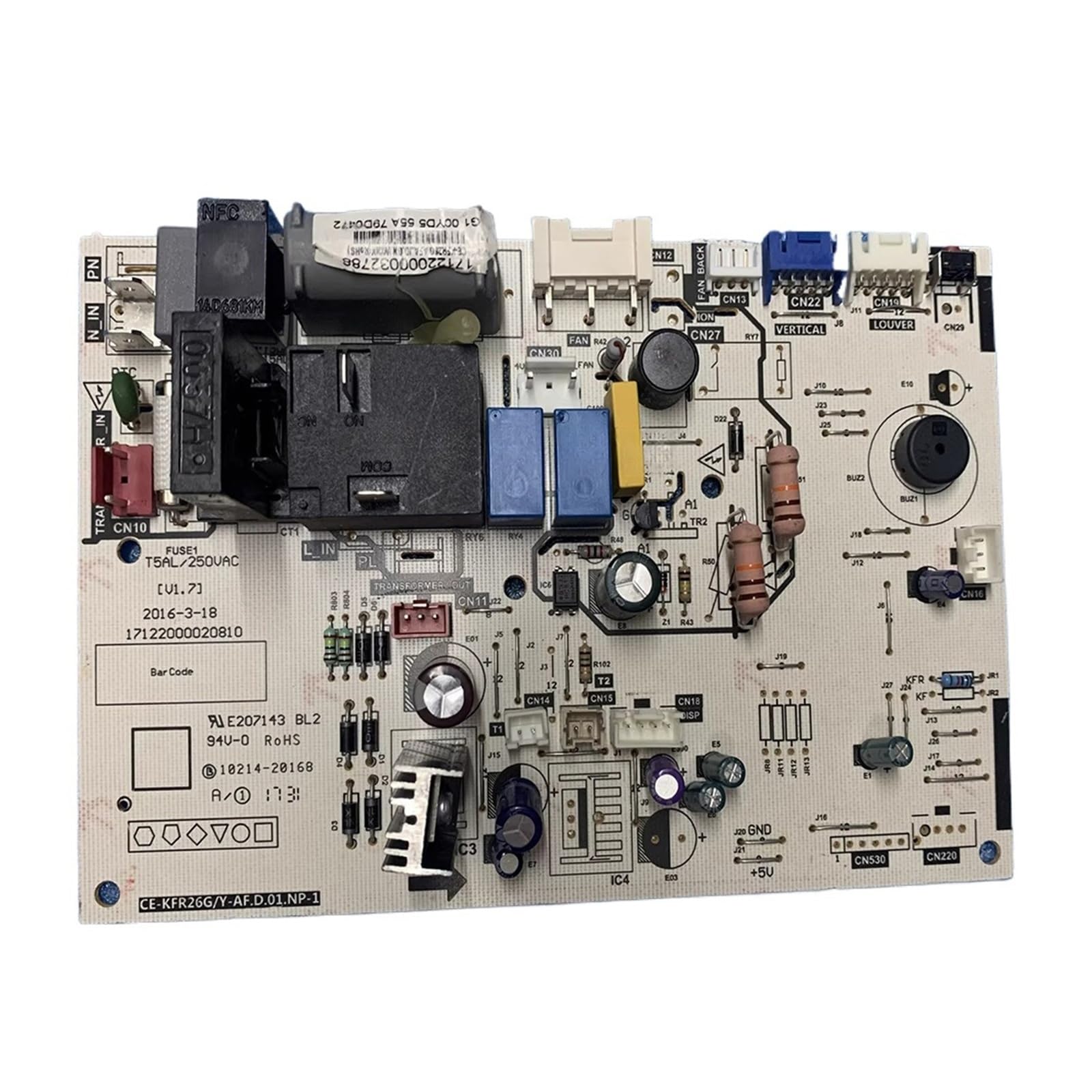 Air Conditioning Motherboard 17122000020810 CE-KFR26G Y-AF.D.01.NP-1(Dual temperature)