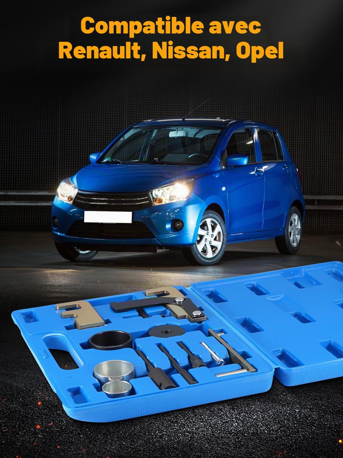 Outil de Réglage Moteur, Outil pour Courroie Dentée Compatible avec Renault, Nissan, Opel Diesel 1.5, 1.9, 2.2, 2.5 DCI