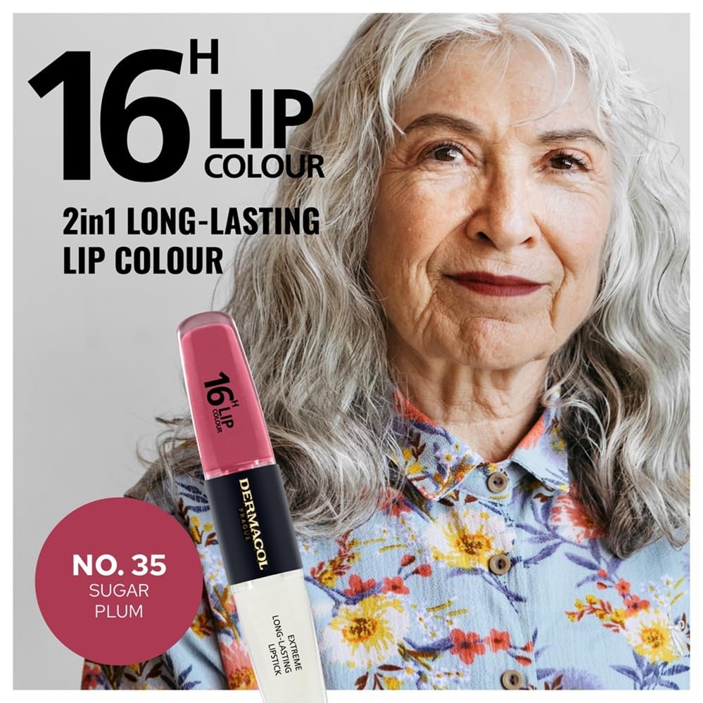 NEW Dermacol, 16-Hour Lip Colour, Highly Pigmented Glossy Lip Stain, Two-Phase Lip Plumper Gloss - Image 4