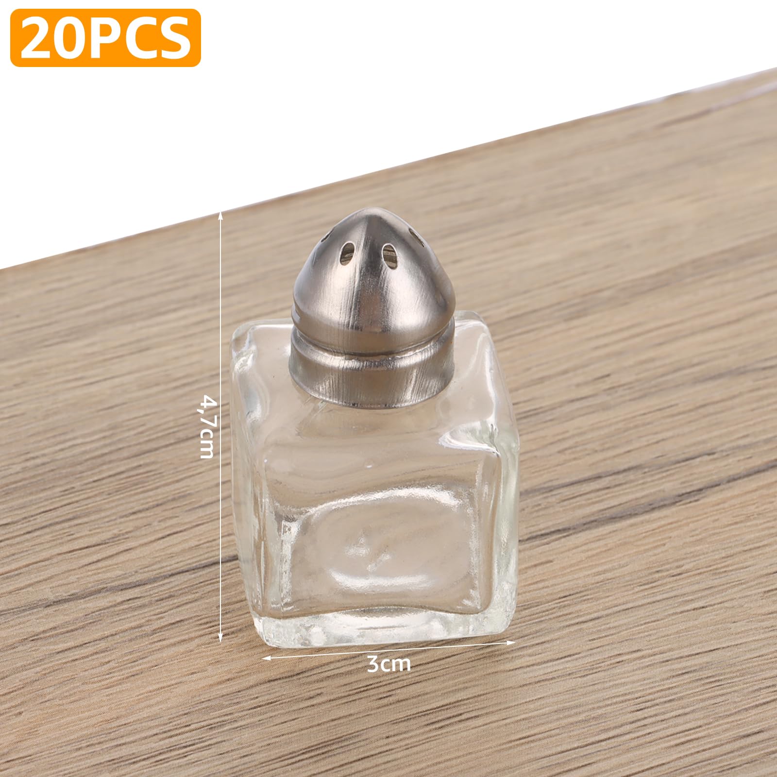 YAYODS Lot de 20 petites salières en verre de 15 ml - Salière et épices - Mini salière en verre - Salière et poivrière - Shaker à sel et poivre - Shaker YAYODS Lot de 20 petites salières en verre de 15 ml - Salière et épices - Mini salière en verre - Salière et poivrière - Shaker à sel et poivre - Shaker
