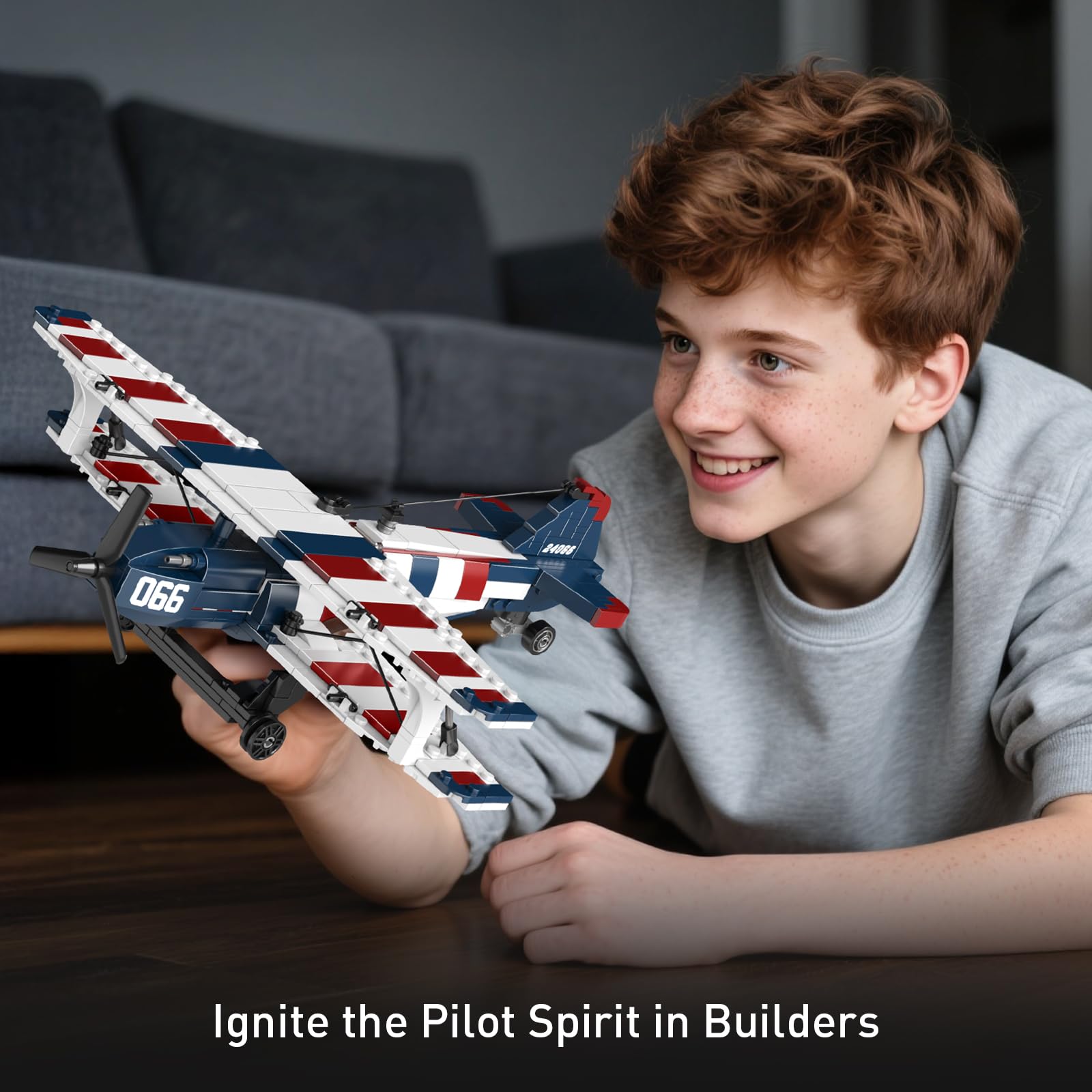 Mould King 24066 - Modèle d'avion de course pour enfants - 540 pièces - Jouet pour garçons et filles à partir de 8 ans