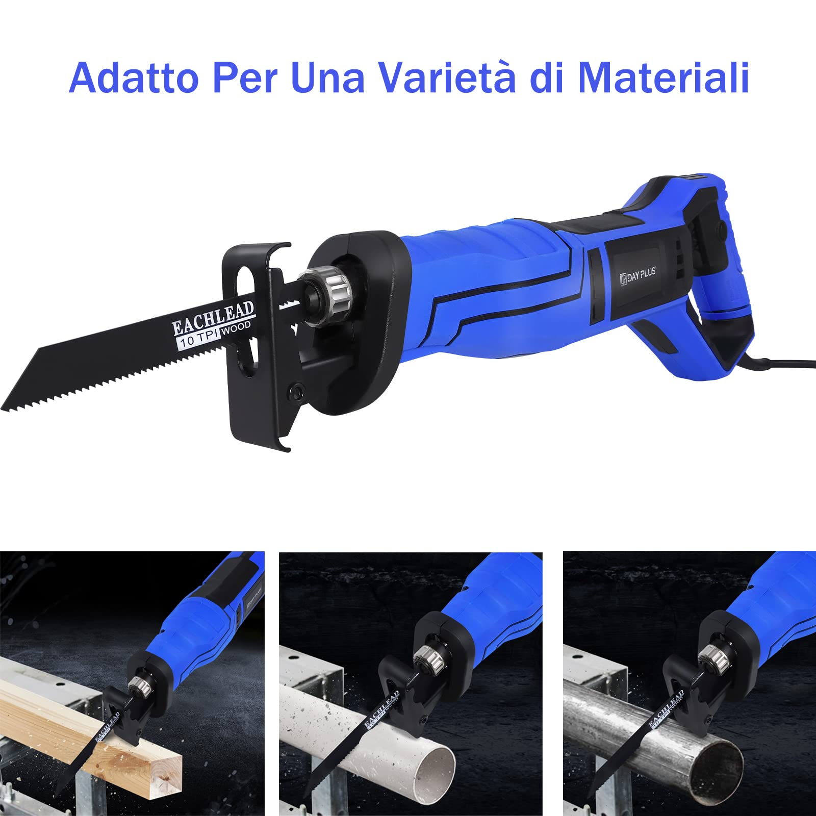 Seghetto a Gattuccio Elettrica Alternativa Con Sega a Taglio Manuale In Metallo In Legno a 5 Pale Sega a Velocità Variabile a Velocità Variabile Da 2700spm