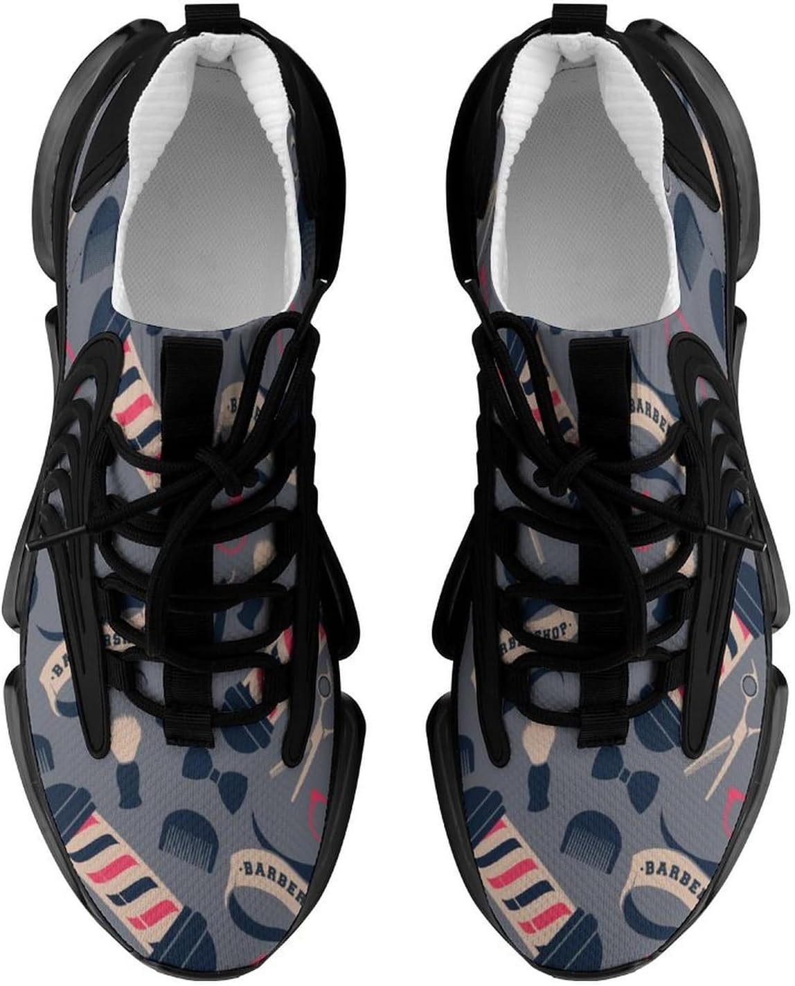 Barber Hair Stylist Pattern Lightweight Women's Sneakers Running Tennis Shoes Walking Sportswear Gym Travel for Men