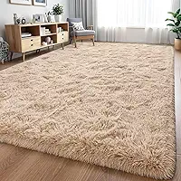 Tapete Peludo 3,00 x 2,00 Grande Felpudo Para Sala e Quarto (Bege)