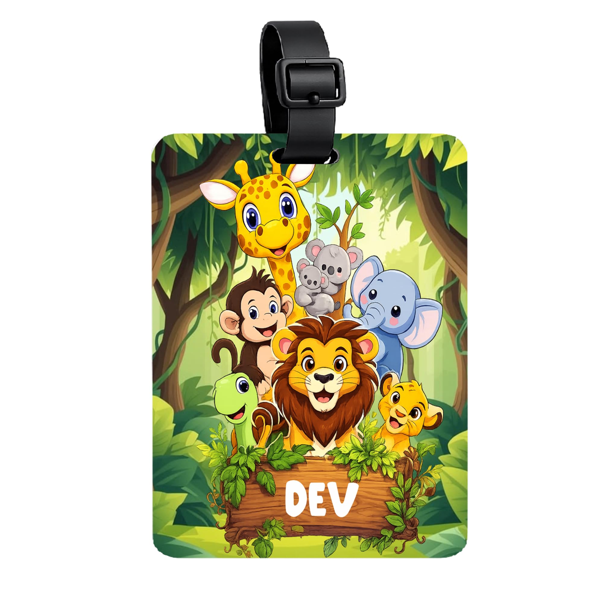 Gagzag Originals Personalized Kids Name Tag with Customization | Travel Bag Tag for School Bag, Backpack, Trolley, Suitcase (Animals)-image-33