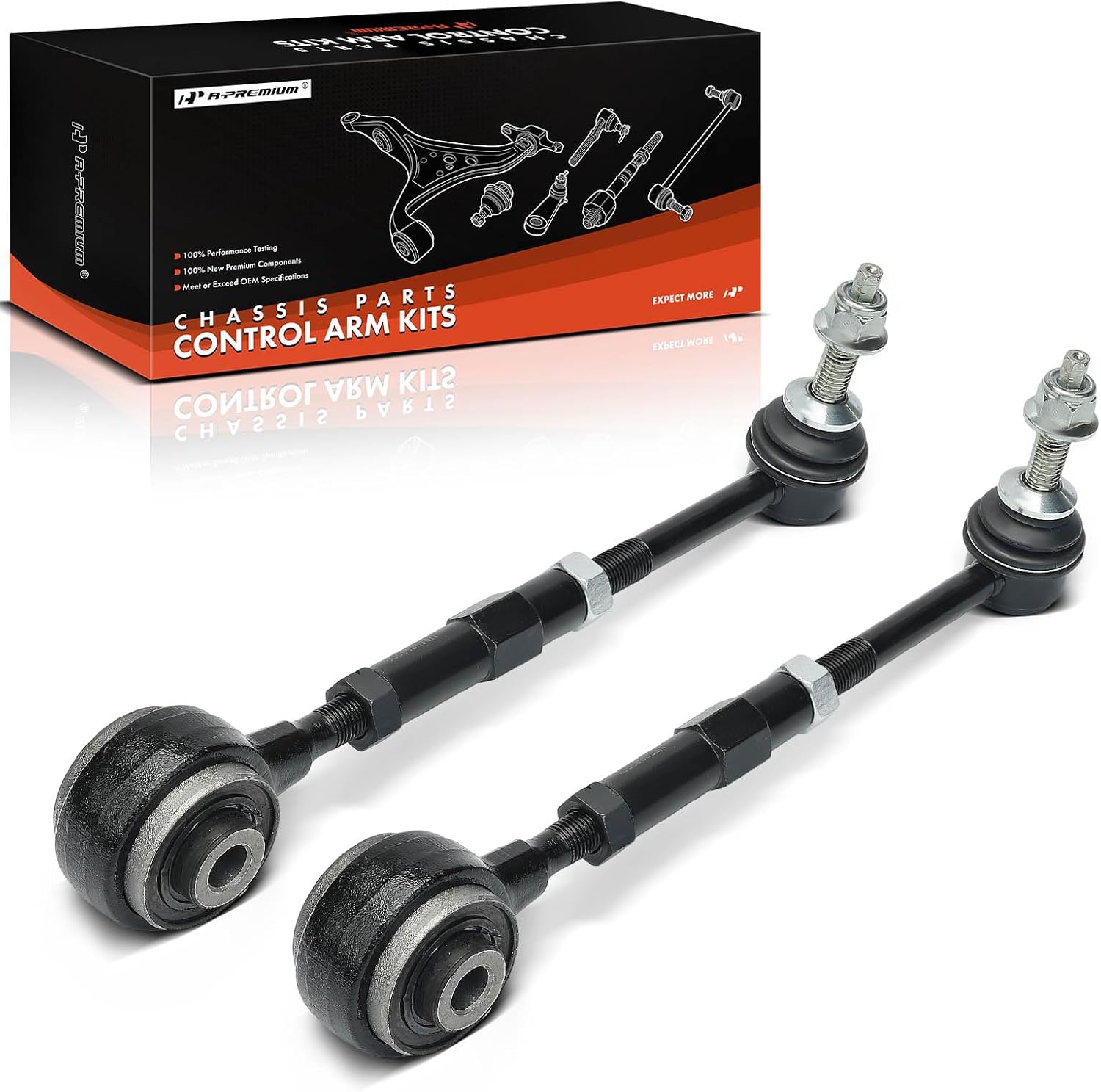 A-Premium 2 x Rear Upper Forward Control Arm, with Ball Joint & Bushing, Compatible with Ford & Lincoln - 2011-2019 - Taurus, Flex, Police Interceptor Sedan, Special Service Police Sedan & MKS, MKT