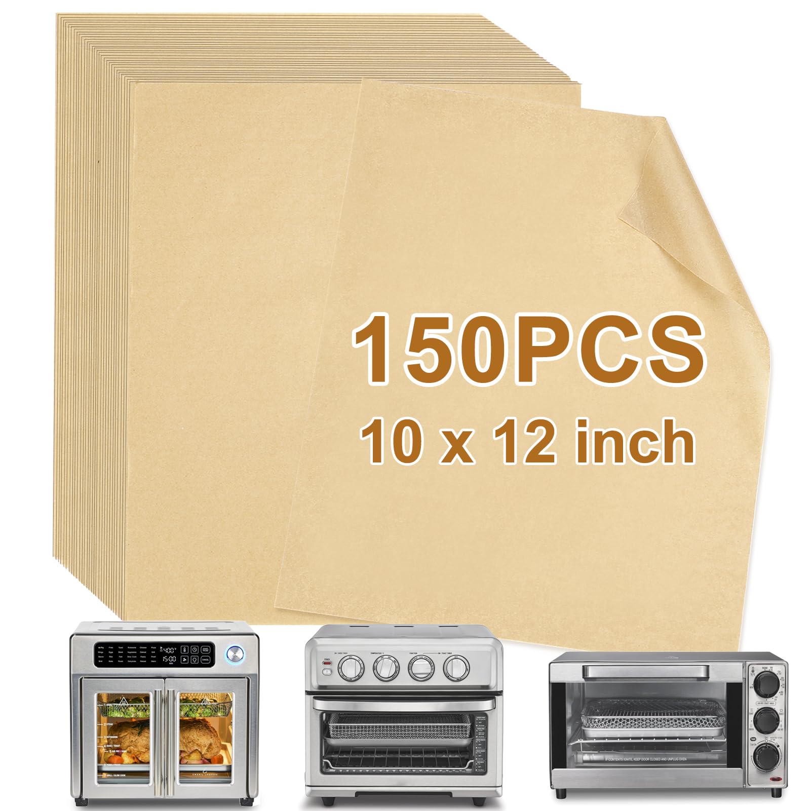 YQL Unbleached Parchment Paper for Emeril Lagasse French Door 360 Air Fryer 10x12 Inch 150PCS Breville/Cuisinart/Hamilto 