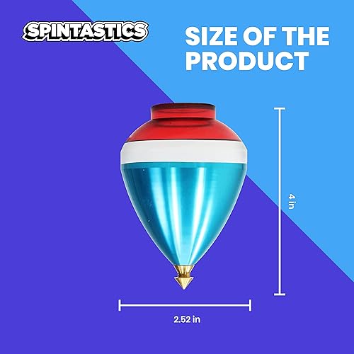 Miniatura 5 de Quicksilver Hybrid Spin Top - Punta fija (azul plateado y azul)
