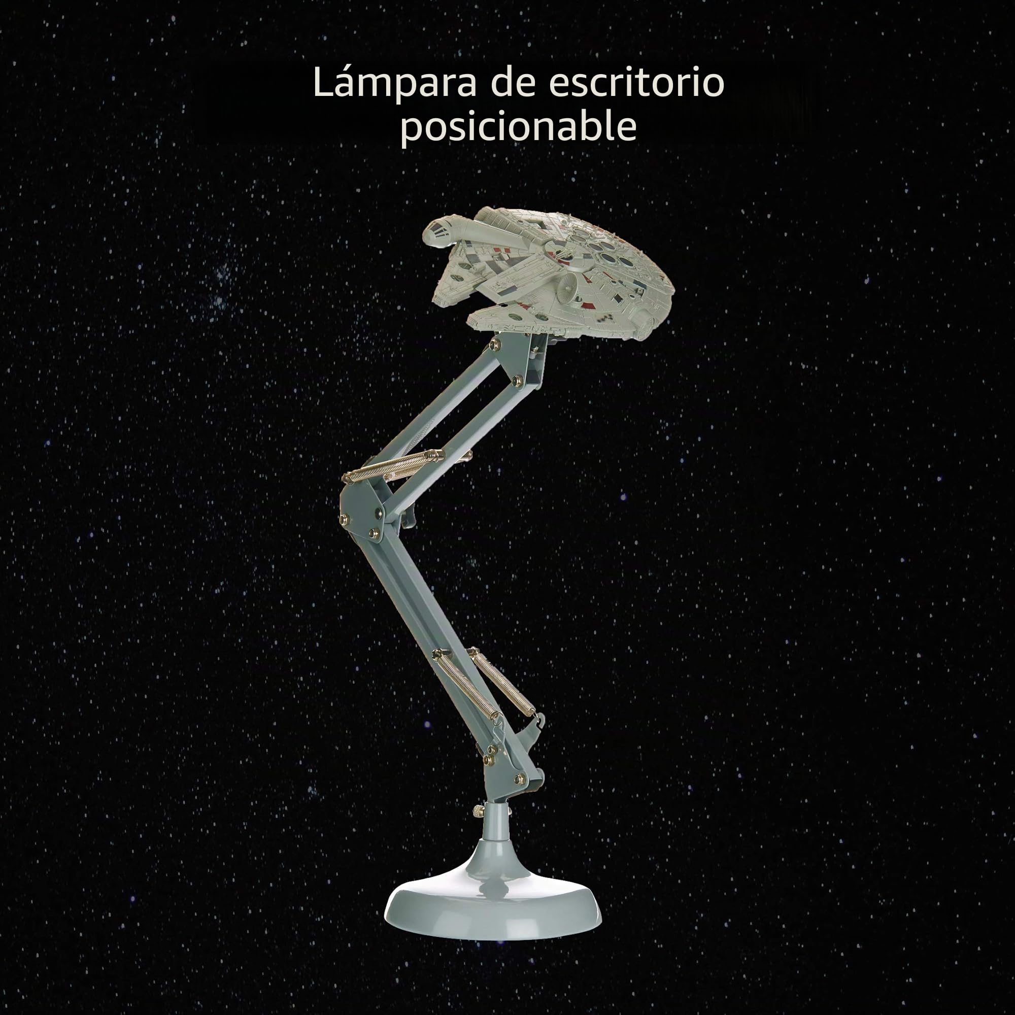 Lámpara de escritorio posable Millennium Falcon - Producto oficial Disney Star Wars, decoración de luz Star Wars, regalo para hombres