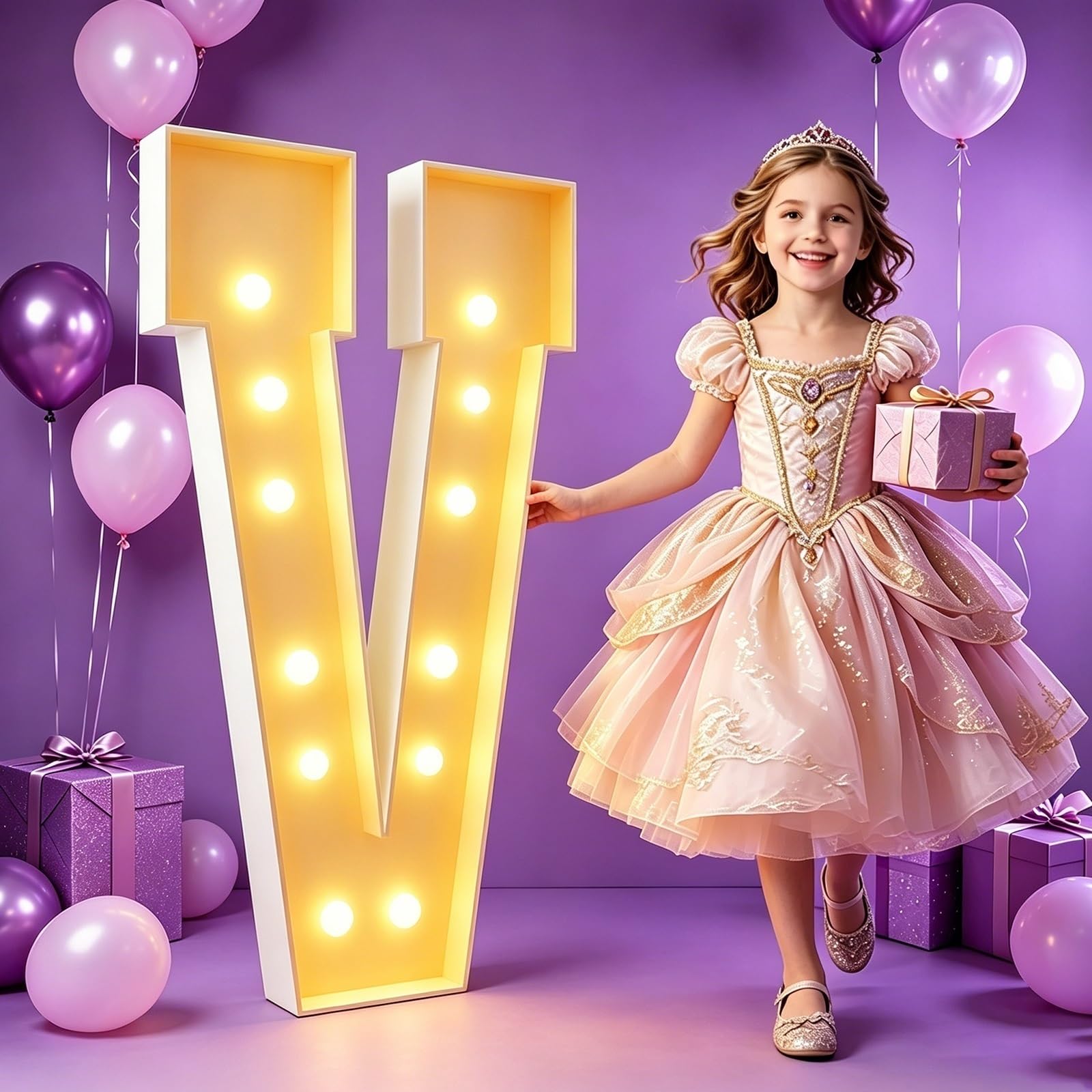 Lettera Tendone LED, Grande Insegna Luminosa 70/100/120cm Decorazioni Feste | Grande 1° 18 16 compleanno Baby Shower Laurea Fidanzamento Matrimonio Proposta matrimonio Decorazione(Letter V,120cm(4FT))