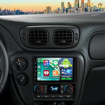 Android 14 Double Din Car Stereo Radio for Chevy Blazer Trailblazer 2004-2006,7" Touchscreen Wireless Carplay Android Auto GPS WiFi Bluetooth RDS DSP SWC Mirrorlink Mic Backup Camera