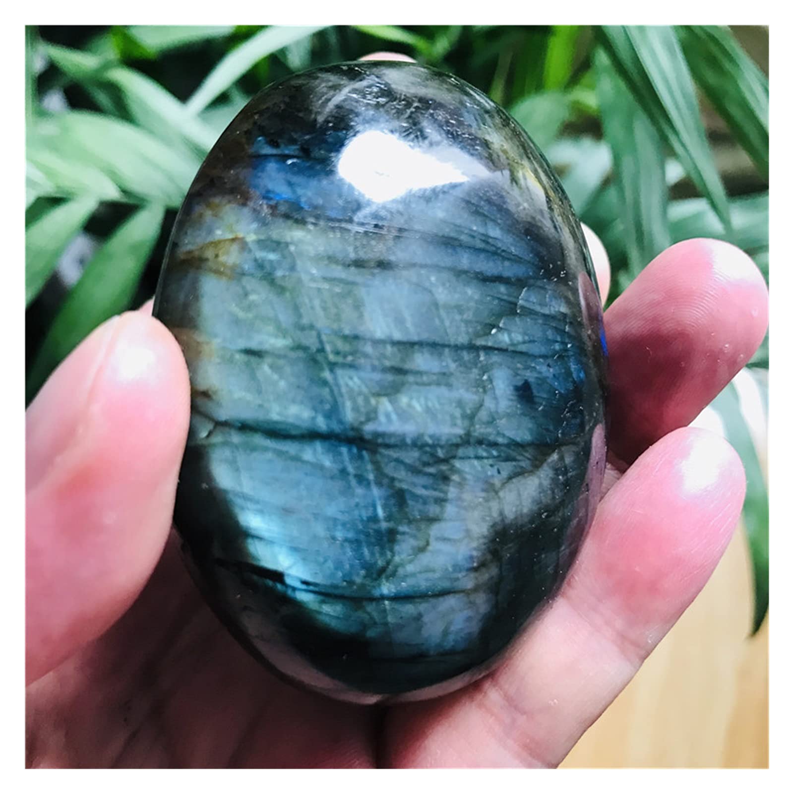 Labradorite brute et polie de Madagascar | Cristal de quartz naturel de décoration 110-130g