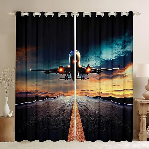Miniatura 17 de Erosebridal - Cortinas para jugadores estilo gamer, cortinas para ventana con diseño de controlador de juego para niños, adolescentes y jóvenes,