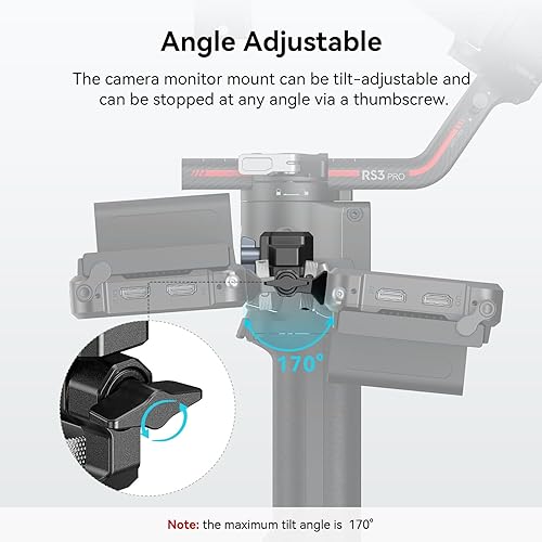 Miniatura 3 de SMALLRIG Montura Ajustable de Monitor de Cámara con Liberación Rápida, Abrazadera NATO, Montaje de Zapata Fría, Diseño Anti-Giro para DJI RS 4