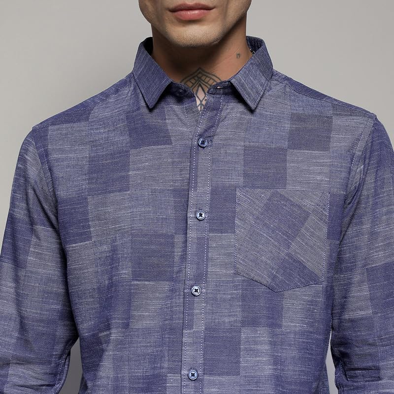 Image of CAHOOT Men's Shirt for Casual Wear | Spread Collar | Short Sleeve | Regular Fit | Button Closure | Shirt Crafted with Comfort Fit for Casual Wear