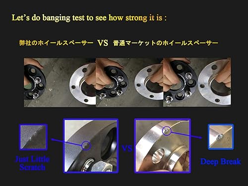 Miniatura 3 de JTP 4 espaciadores de rueda fuertes forjados de 0.984 in centrados en bujes de 6 x 114.3 para Nissan Navara NP300, D23, D40, Frontier, Xterra,