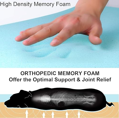 Miniatura 2 de Fida Cama ortopédica para perros con base de espuma viscoelástica, sofá de salón para perros con funda extraíble lavable, sofá cama para mascotas