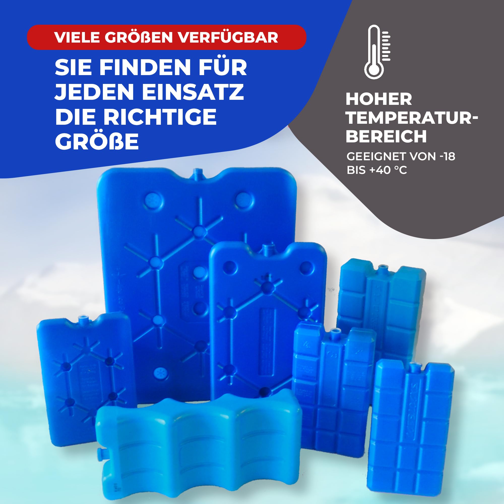 NEMT 2/4/6/8/10/12/24/35/70er Set Kühlakkus je 400ml für Kühlbox Kühltasche Kühltragetasche Kühlakku Kühlpads Kühlpack