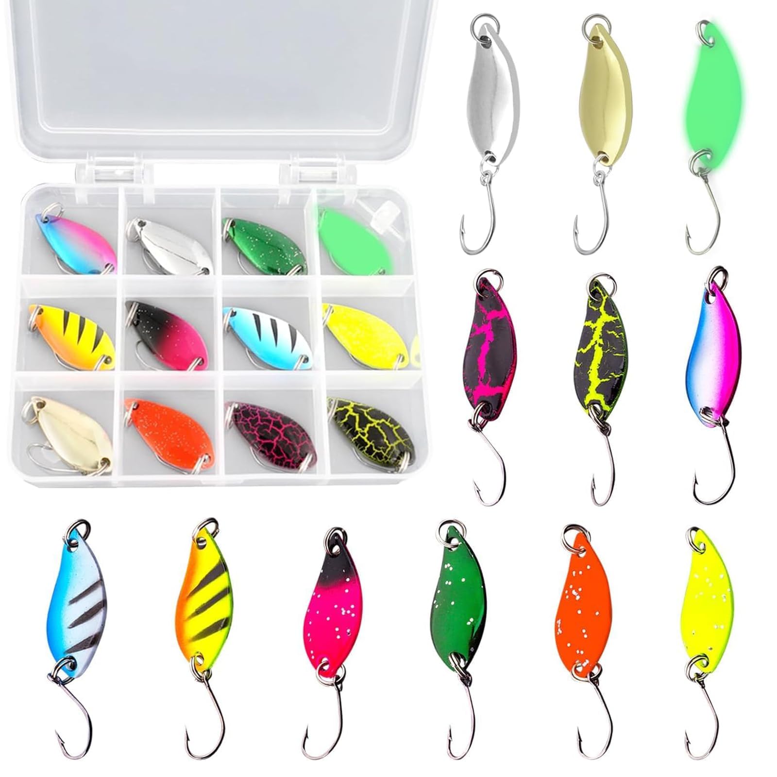 HENGJIA 1 Set (10 Pezzi/scatola) Esca Da Pesca In Metallo In - Foto 9