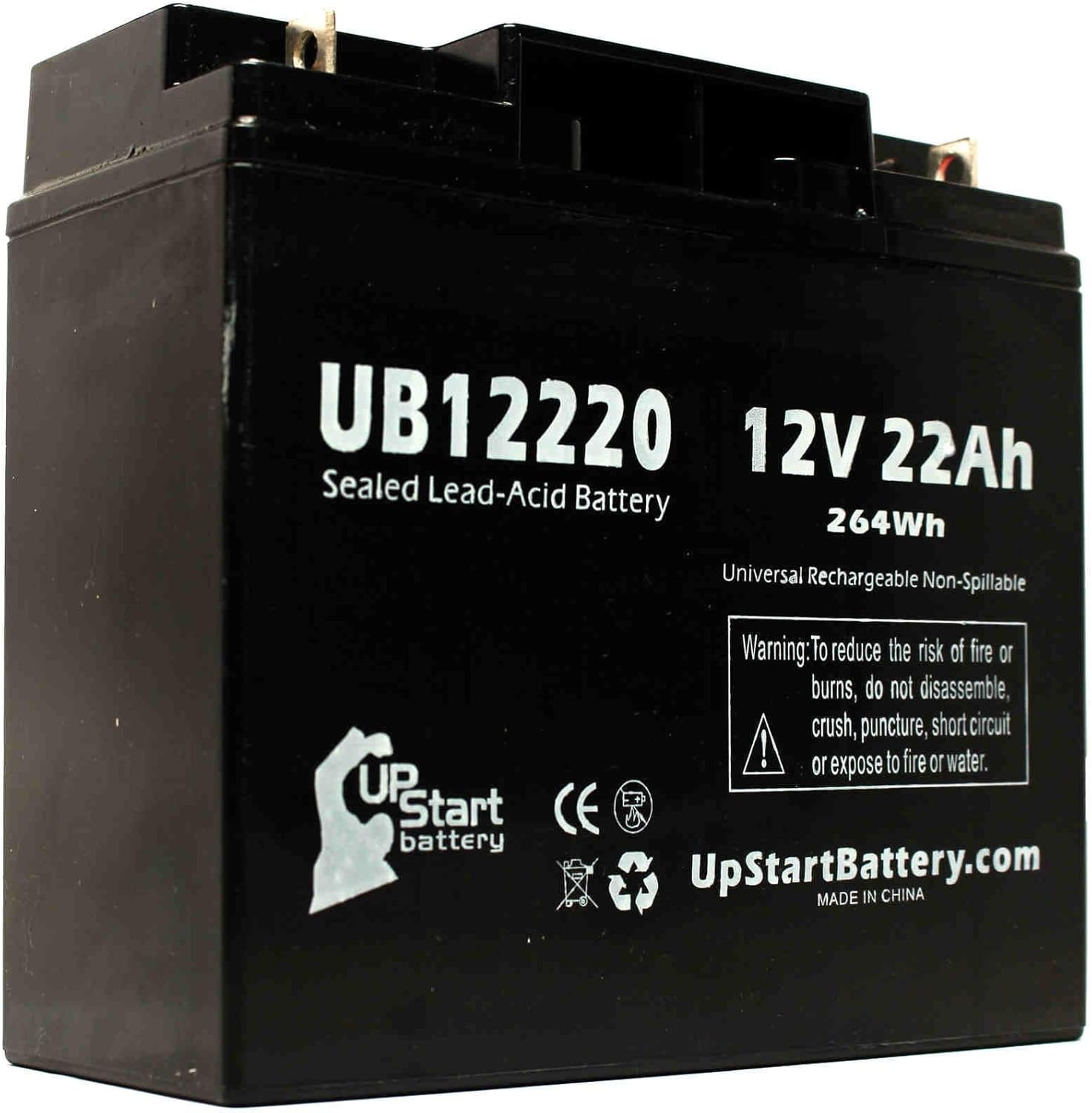 Replacement for BOOSTERPAC ES5000 Battery - Replacement UB12220 Universal Sealed Lead Acid Battery (12V, 22Ah, 22000mAh, T4 Terminal, AGM, SLA)