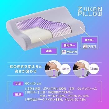 ズカンピロー<ZUKAN PILLOW> フランスベッド　新品未使用品 zukan-400g.jpg