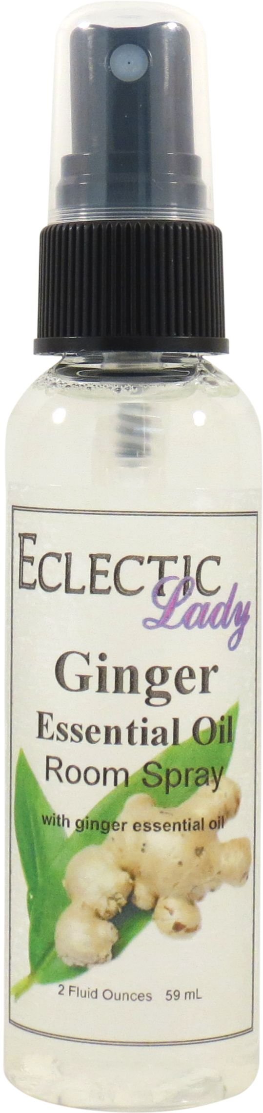Ginger Room Spray (Double Strength), 2 Ounces, No Artificial Colors, Parabens, or Preservatives - Fragrant Aromatic Room Mist For Home, Room, Office, Made With Essential Oils