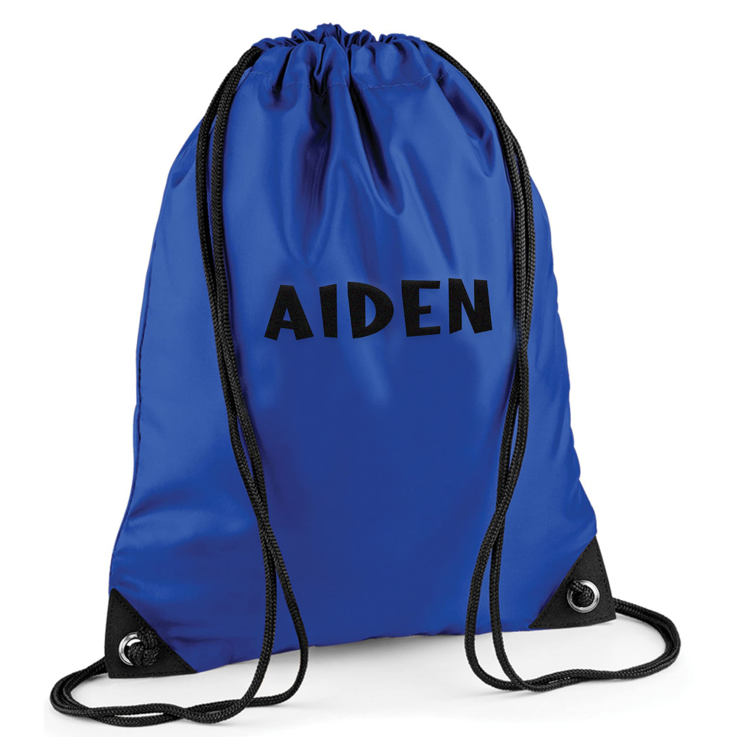 Varsany Blue Personalised Children’s Kids Boy Girl PE Bag, Gymsack Bag, Sports Bag, Gym Kit Bag, Drawstring Bag, Cinch Gym Bag, Perfect for Back to School, Football, Swimming — image 1