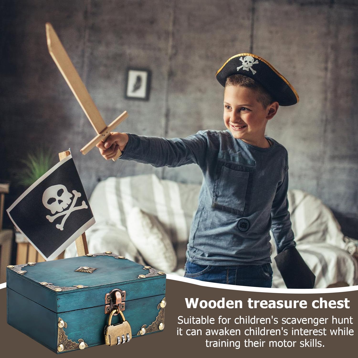 Baker Ross FE458 Spade e Scudi in Legno da Gladiatore - Confezione da 2, Spada e Scudo in Legno per Decorare, Set 'Dipingi Il Tuo' per Bambini, Travestimenti per Bambini