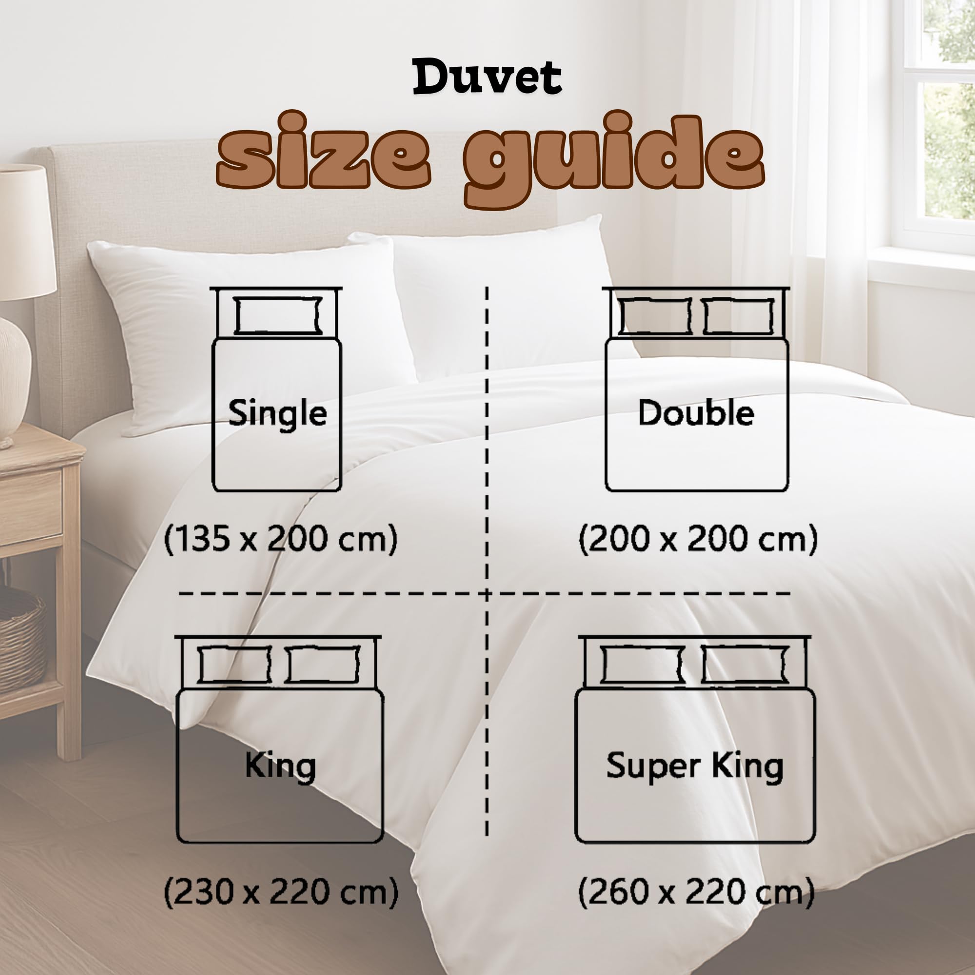 GG GONZALO GRACIA Double Duvet 10.5 Tog | Suitable for All-Year Round Duvet Double | Made in UK Quilt | Anti-Allergy, Breathable & Hollowfibre Filling Duvets (Double, 200x200cm) - 3