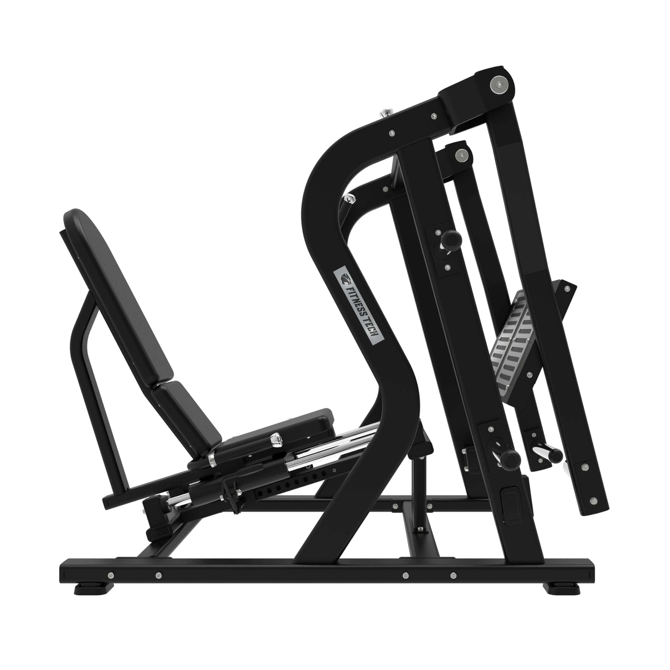 Prensa de Piernas Horizontal Fitness Tech – Máquina Plate Loaded 200 kg – Prensa Piernas Profesional – Acero Reforzado – Gimnasio y Home Gym