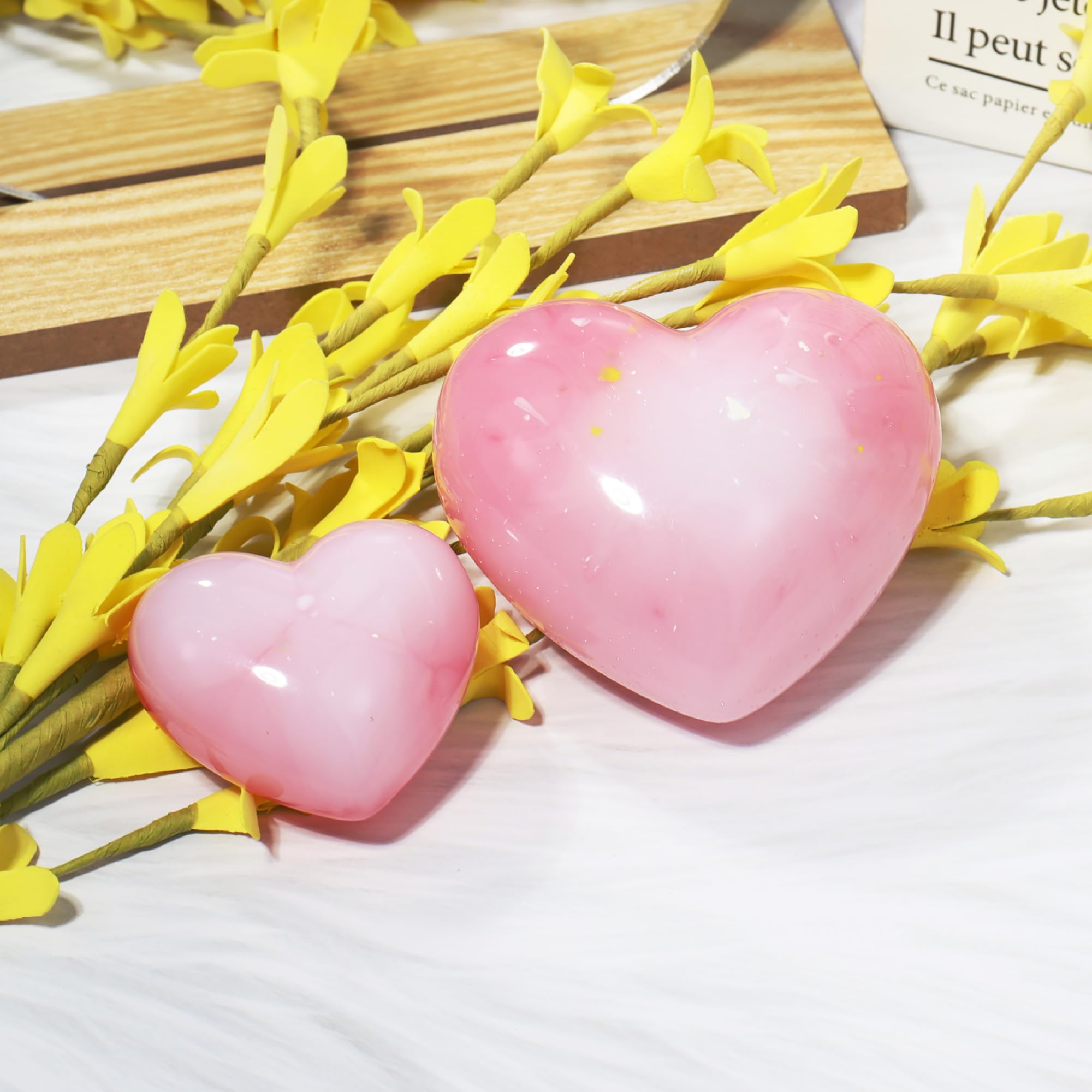 2 Stampo In Silicone A Forma Di Cuore Per Candele E Decorazioni - Resistente Al Calore, Antiaderente, Ideale Per Resina, Gesso, DIY