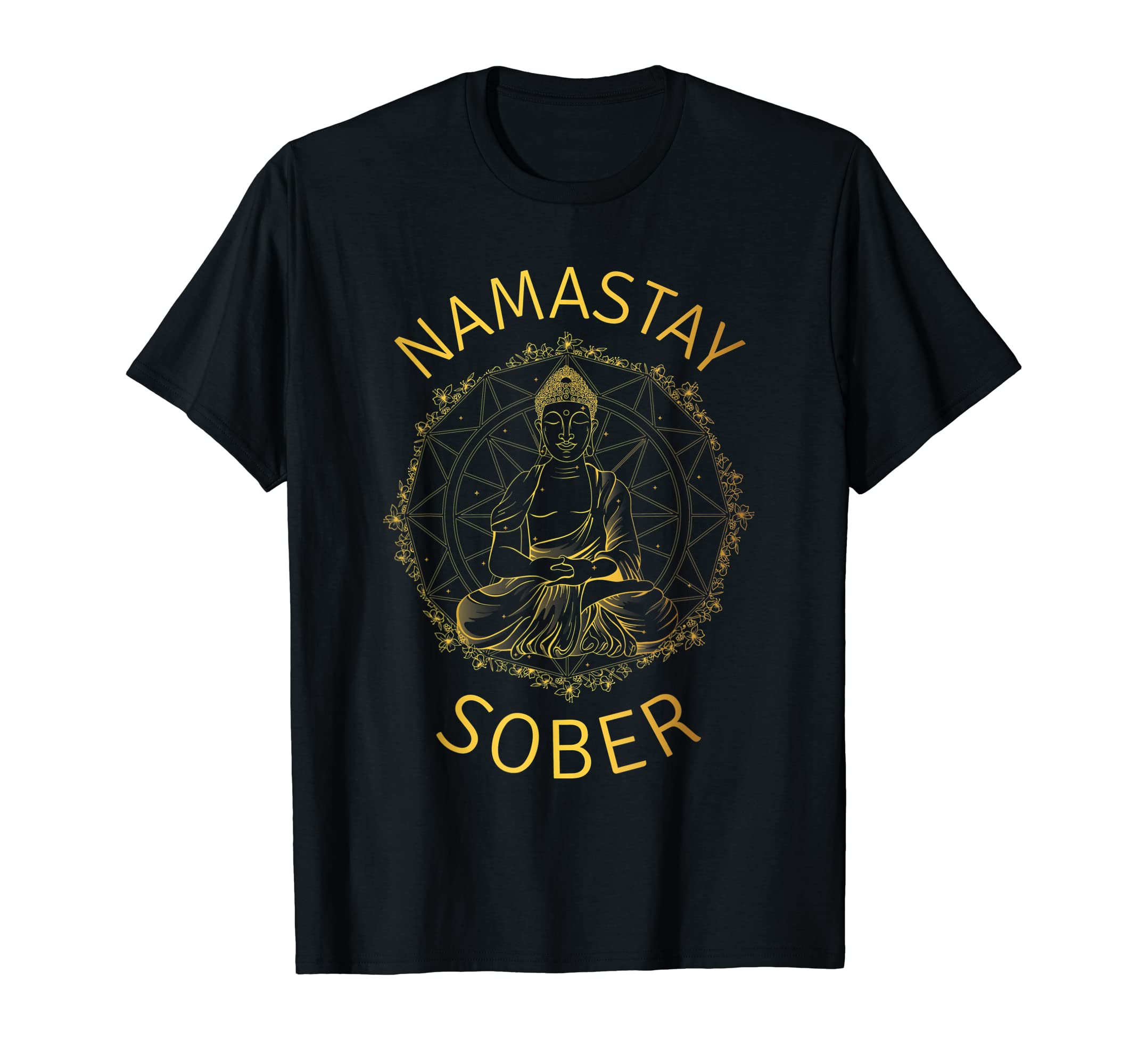Namastay Sober NA AA 12 Step Recovery Meditation Sobriety T-Shirt