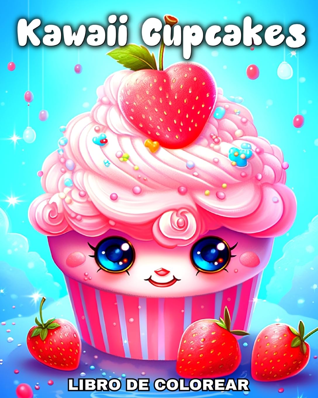 Kawaii Cupcakes Libro de Colorear: Kawaii Dibujos para Colorear Pastelitos Lindos